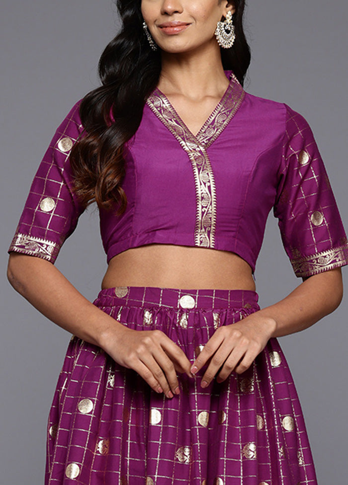 Purple Silk Readymade Lehenga Latest Cheap Online