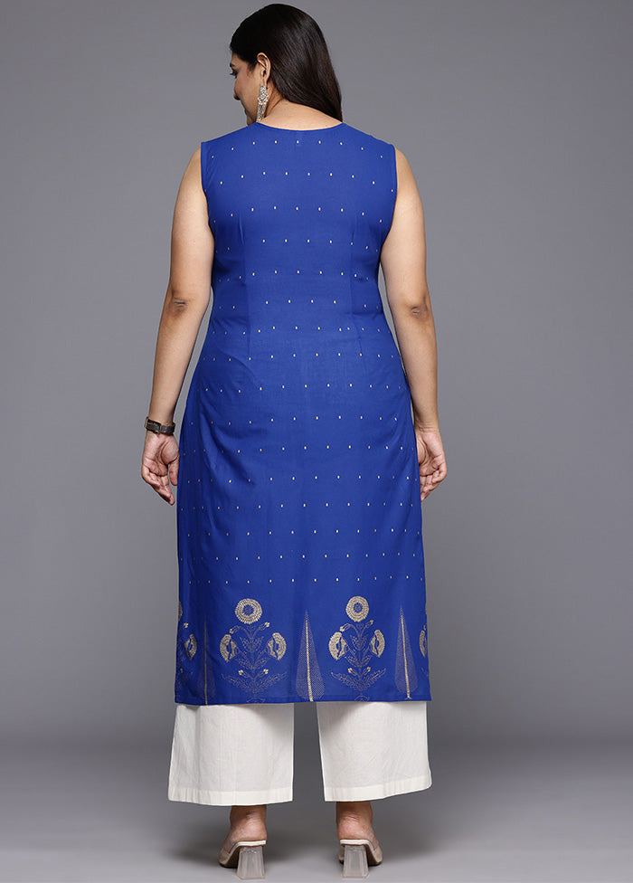 Blue Readymade Cotton Kurti Cheap Sale Free Shipping