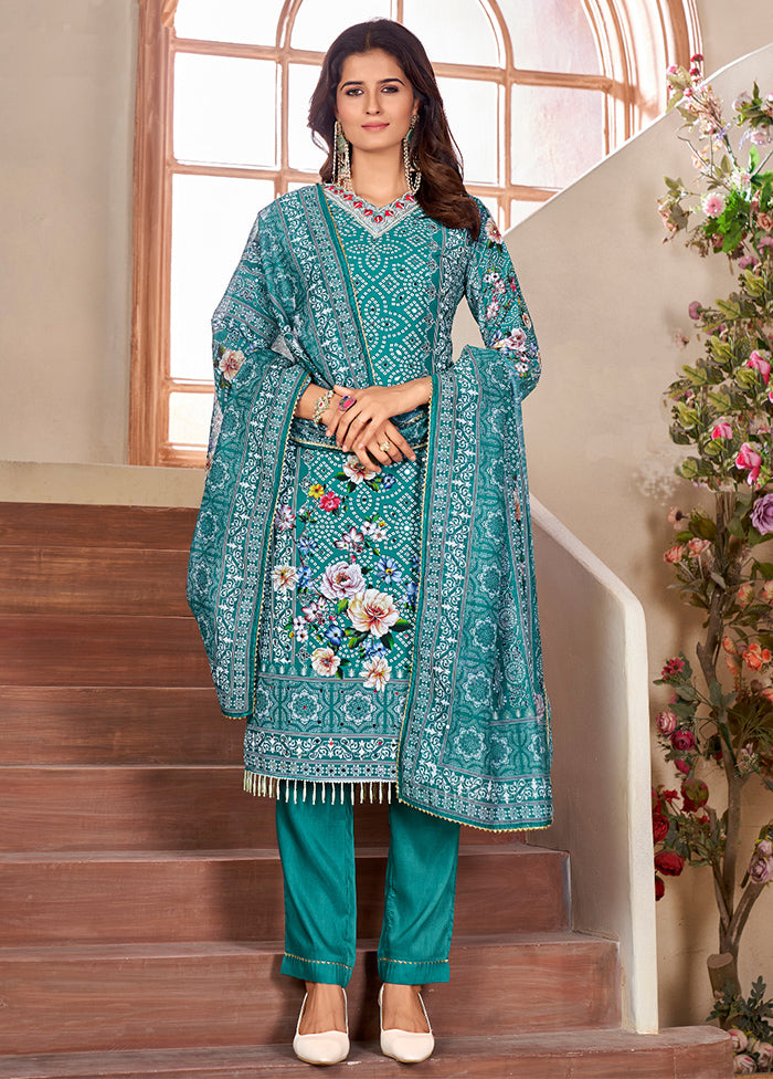 3 Pc Multicolor Readymade Silk Suit Set Free Shipping Hot Sale