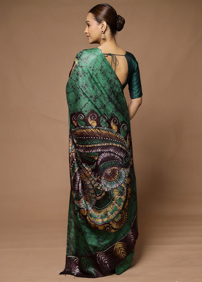 Black Printed Silk Saree Without Blouse Piece Sale Fake