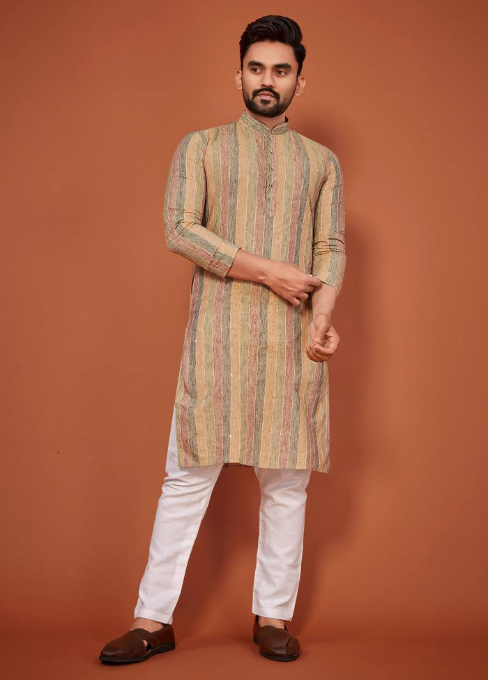 Multicolor Silk Kurta And Pajama Set Free Shipping Huge Surprise