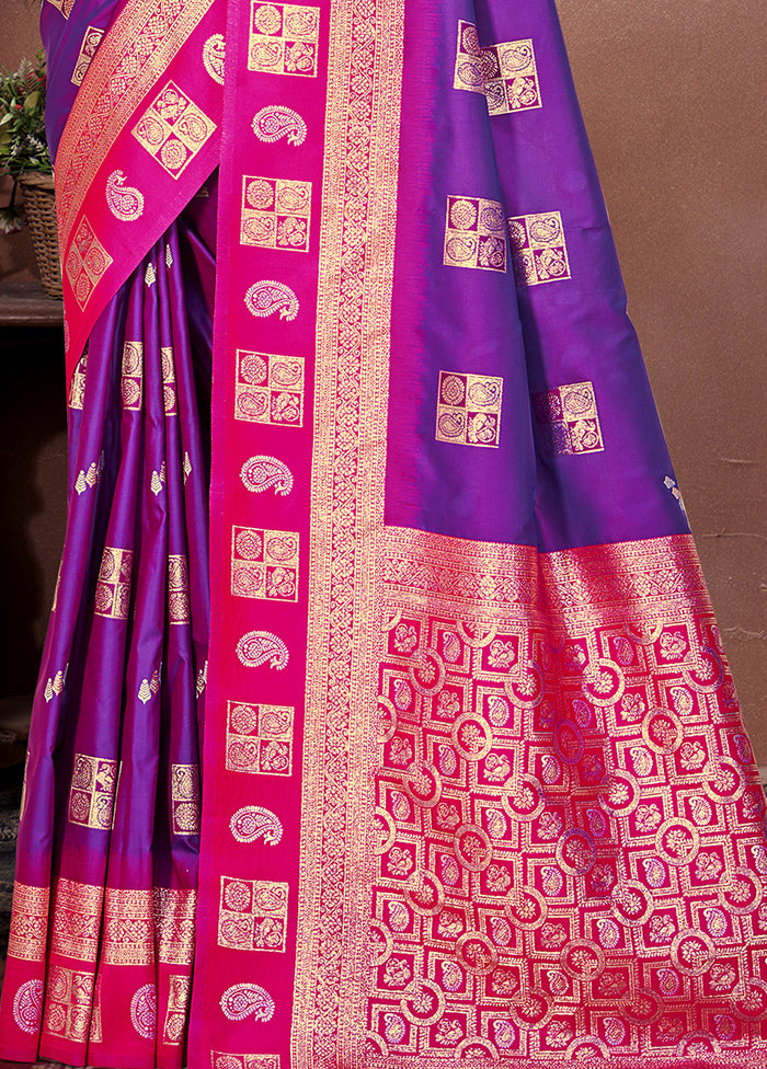 Lavender Dupion Silk Saree With Blouse Piece Outlet Find Great