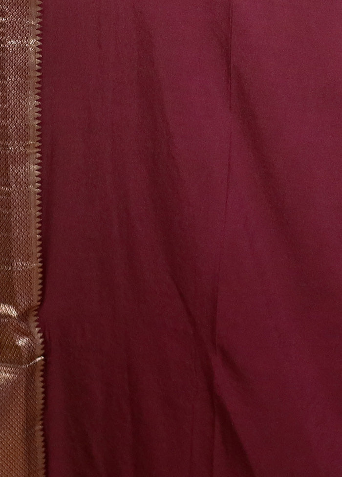 Maroon Georgette Saree With Blouse Piece Discount Latest