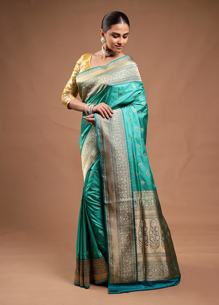 Green Handloom Katan Pure Silk Saree With Blouse Piece 2025 Cheap Pice