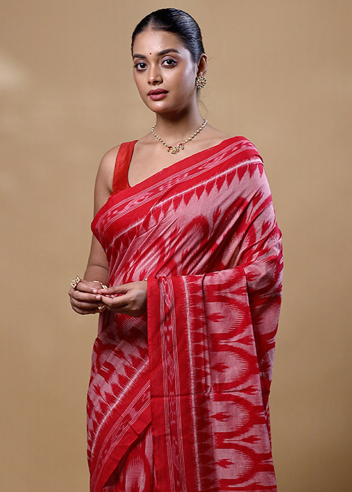 Pink Pure Cotton Saree With Blouse Piece Clearance Very Cheap