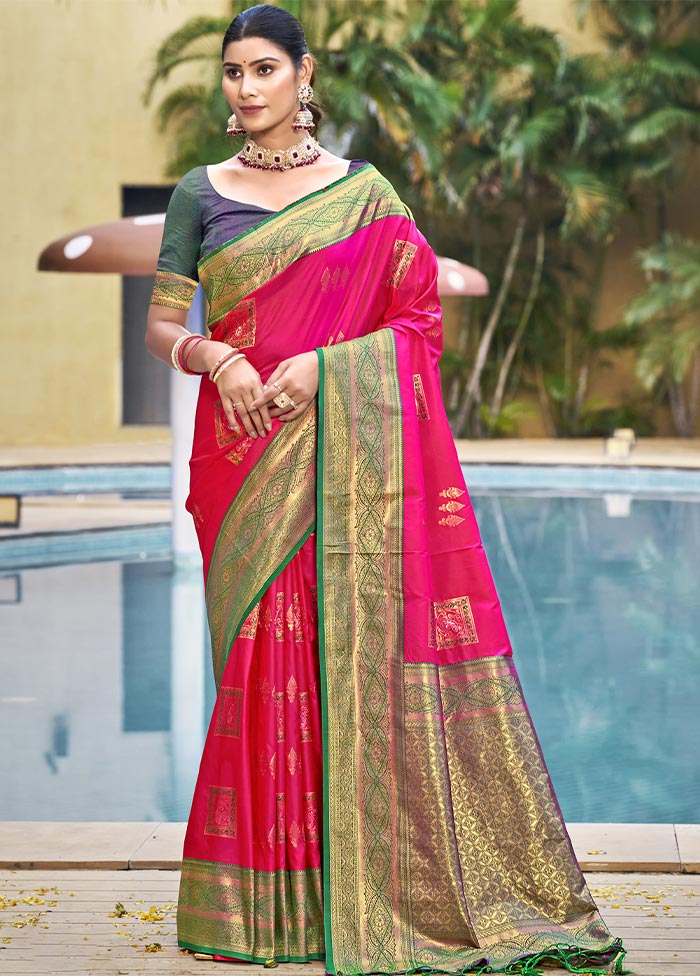 Rani Dupion Silk Saree With Blouse Piece Buy Cheap Websites