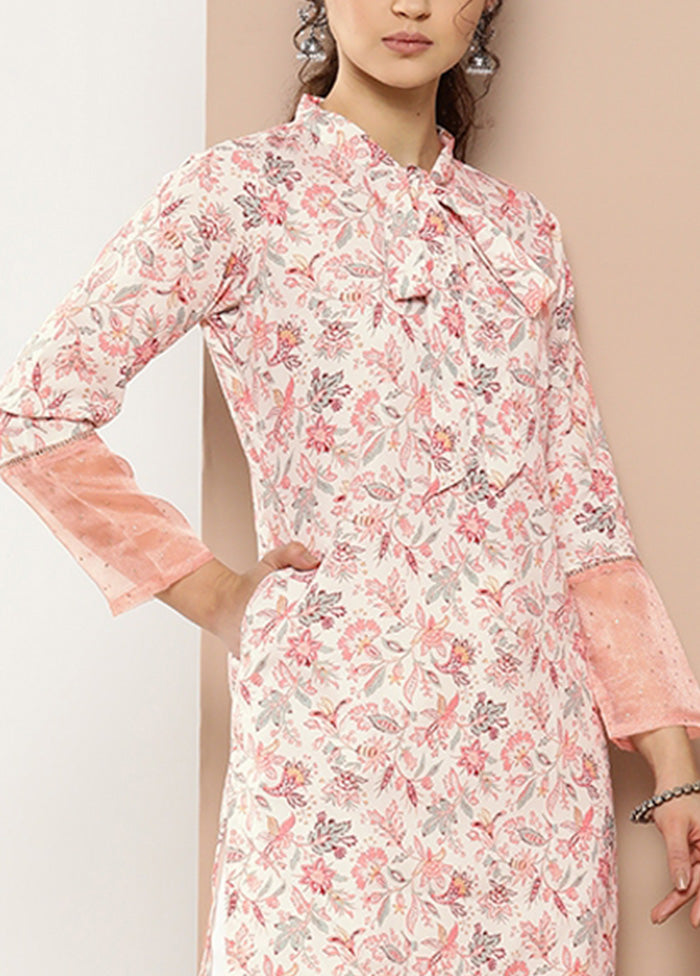 Pink Readymade Silk Kurti Outlet Discount Sale