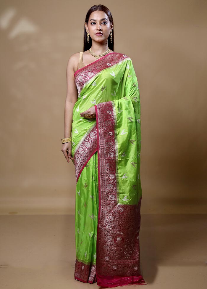 Green Dupion Silk Saree With Blouse Piece Cheapest Sale Online