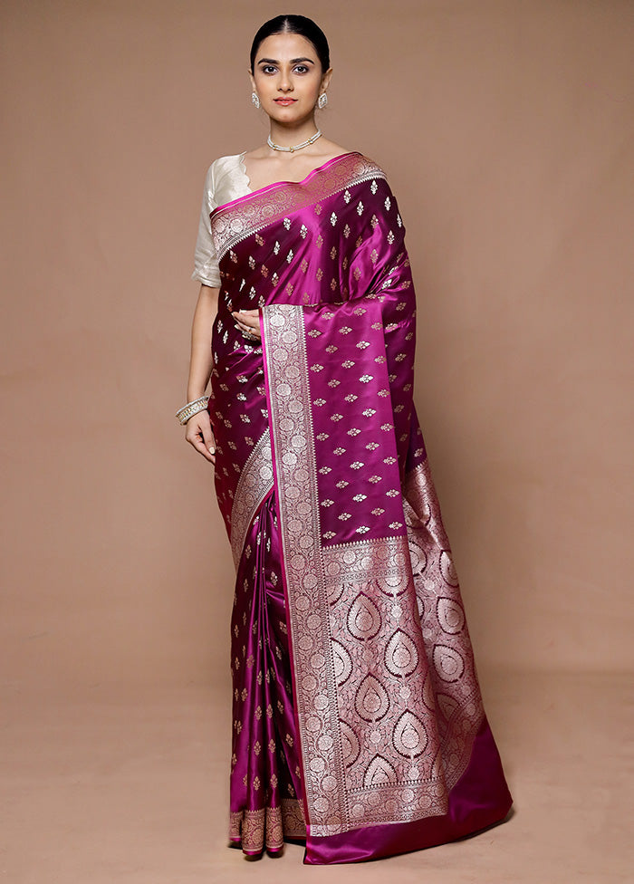 Pink Katan Silk Saree With Blouse Piece 2025 Newest Cheap Online