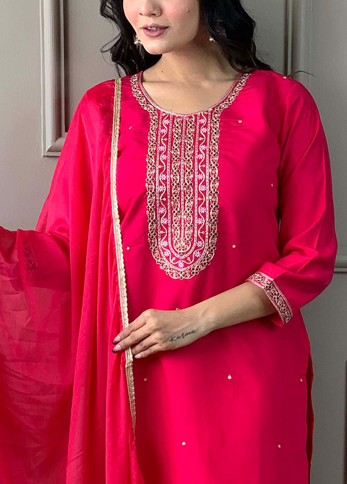 3 Pc Rani Readymade Viscose Suit Set Discount Fast Delivery