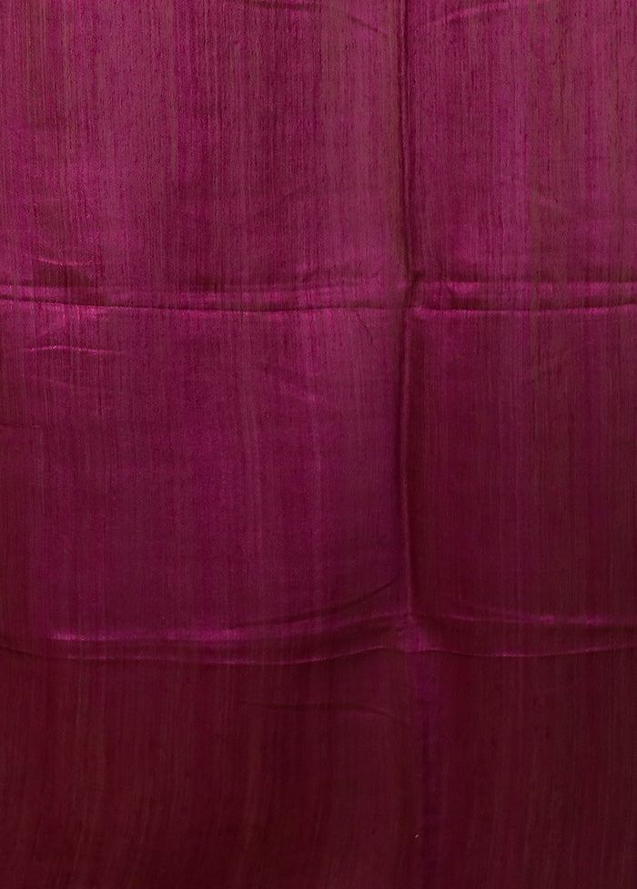 Purple Handloom Matka Pure Silk Saree With Blouse Piece Clearance 2025 New