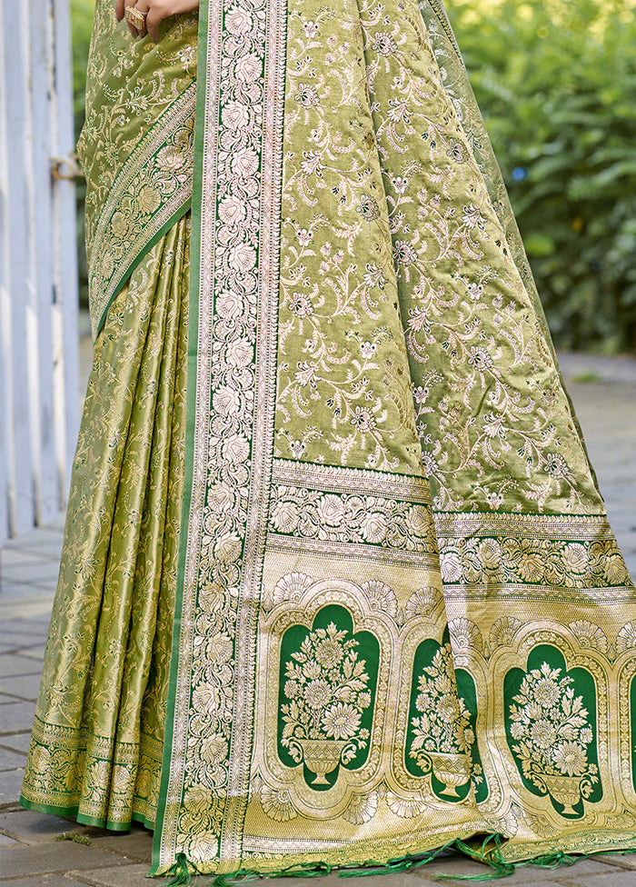 Green Spun Silk Saree With Blouse Piece Buy Cheap Wholesale Pice