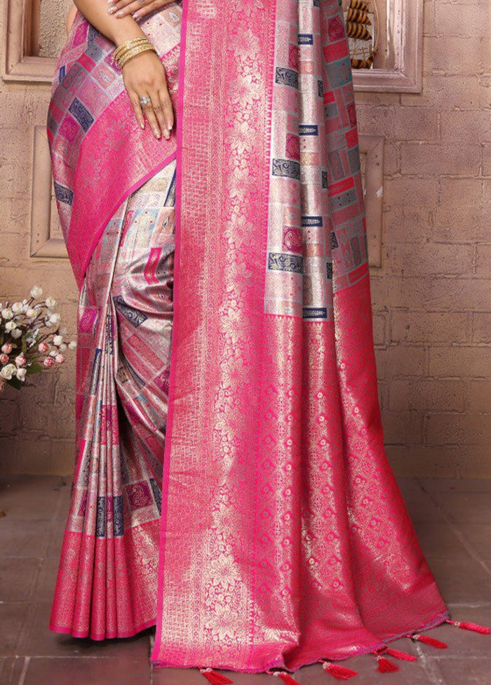 Purple Banarasi Silk Saree With Blouse Piece Wholesale Pice Cheap Pice