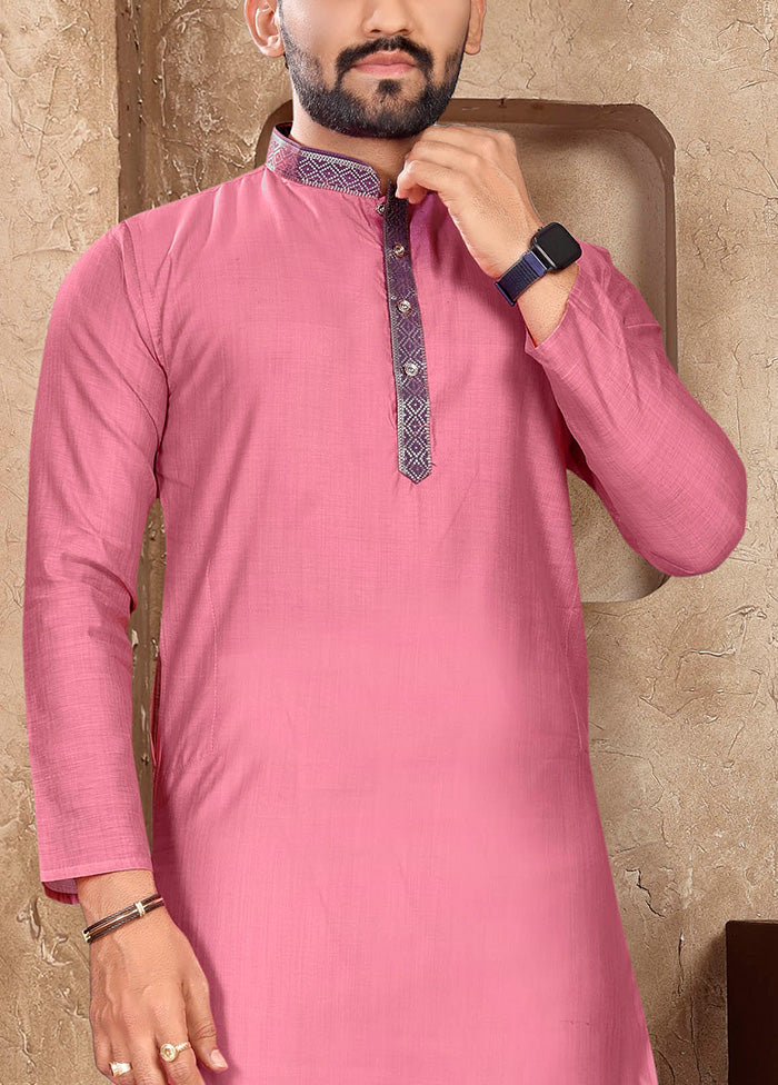 Pink Silk Kurta And Pajama Set Clearance Big Sale