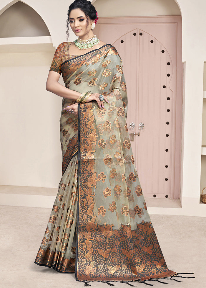 Multicolor Organza Saree With Blouse Piece Free Shipping Pick A Best