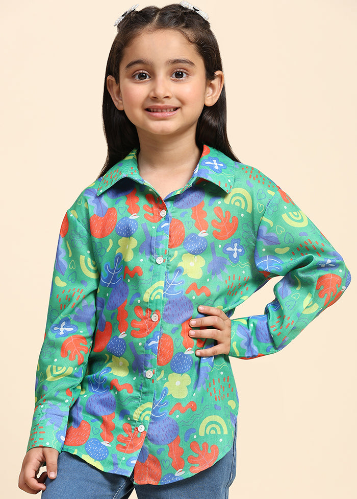 Blue Rayon Half Sleeves Collar Neckshape Shirt Latest Collections Online