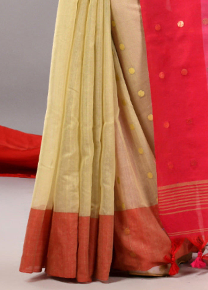 Yellow Cotton Saree With Blouse Piece Buy Cheap Choice