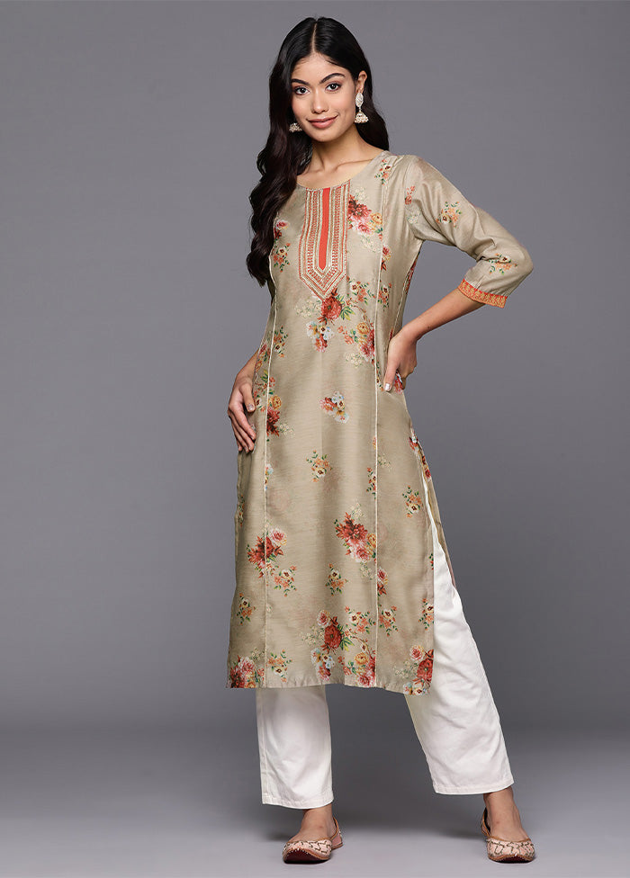 Beige Readymade Chanderi Kurti Cheap Sale Ebay