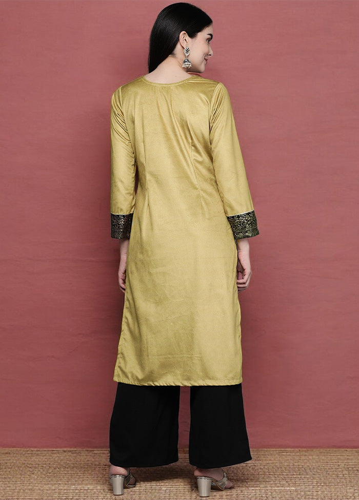 Mustard Readymade Velvet Kurti Buy Cheap How Much