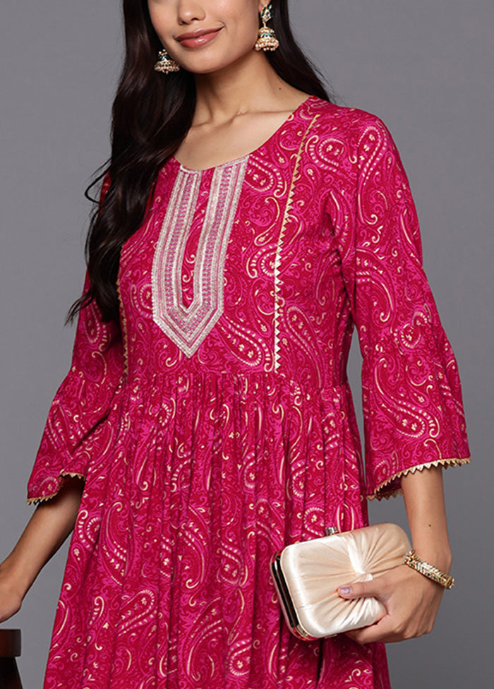 Pink Readymade Viscose Tunic Genuine For Sale