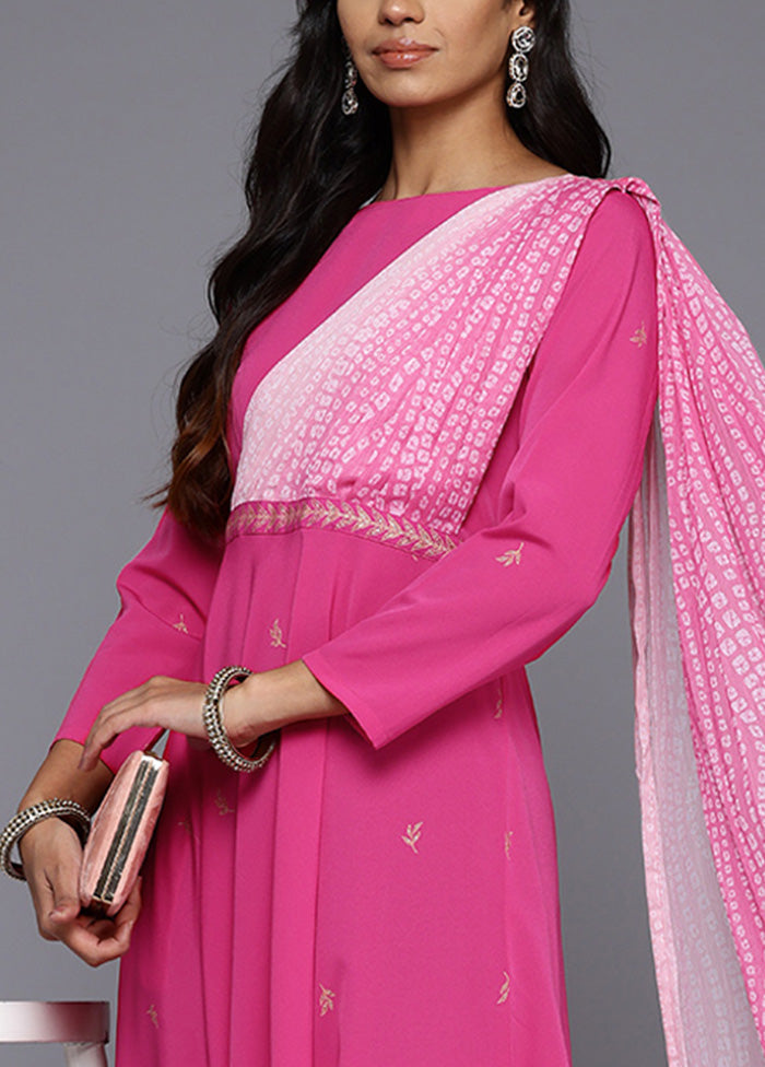 Pink Readymade Polyester Indian Dress Cheap Sale Release Dates