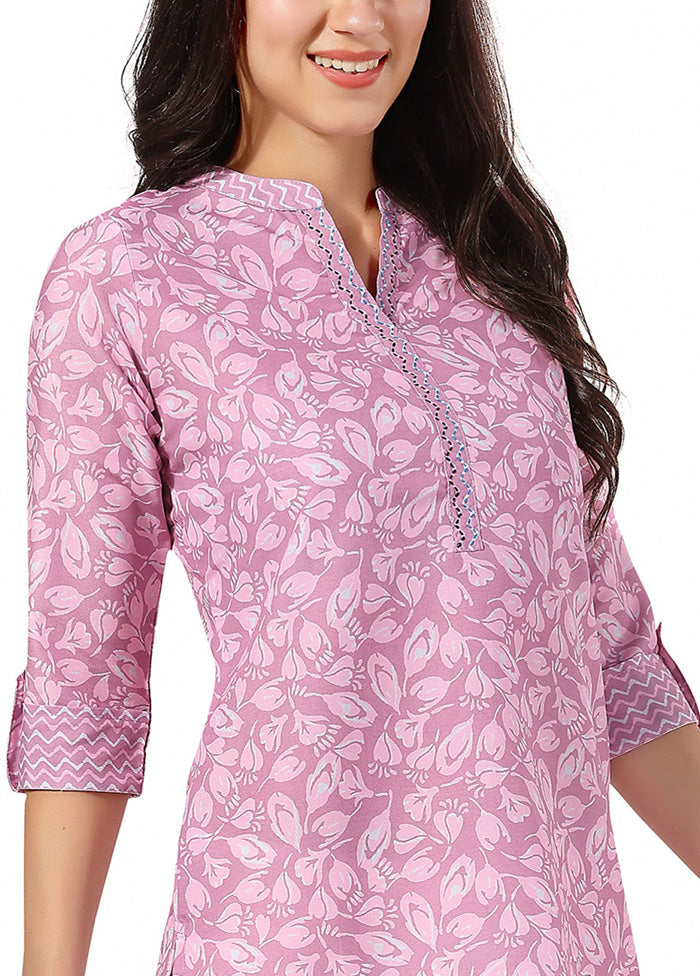 Pink Readymade Rayon Short Top Cheap Best Place