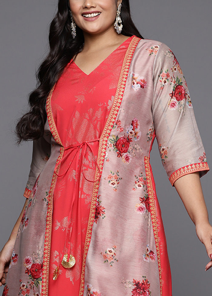 Red Readymade Silk Indian Dress Discount Best Store To Get