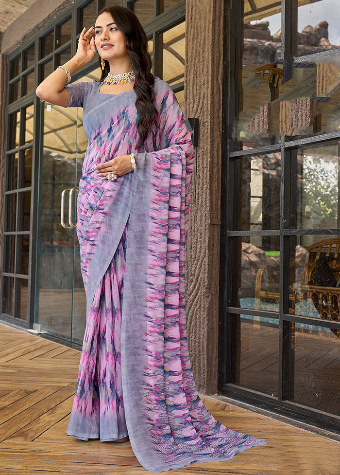 Multicolor Georgette Saree With Blouse Piece Outlet Locations For Sale