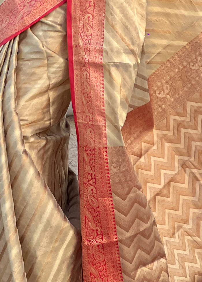 Grey Spun Silk Saree With Blouse Piece Buy Cheap Looking For