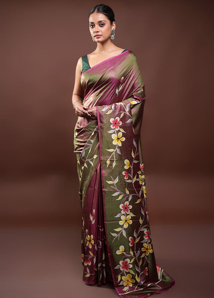 Green Pure Bishnupuri Silk Saree Without Blouse Piece 100% Original Online