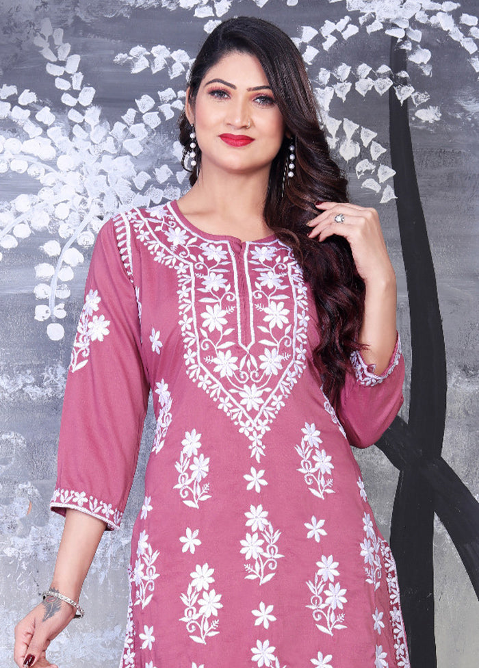 Mauve Readymade Viscose Kurti 2025 New Sale Online