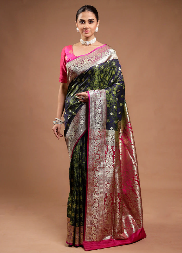 Green Tanchoi Silk Saree With Blouse Piece 2025 New Sale Online