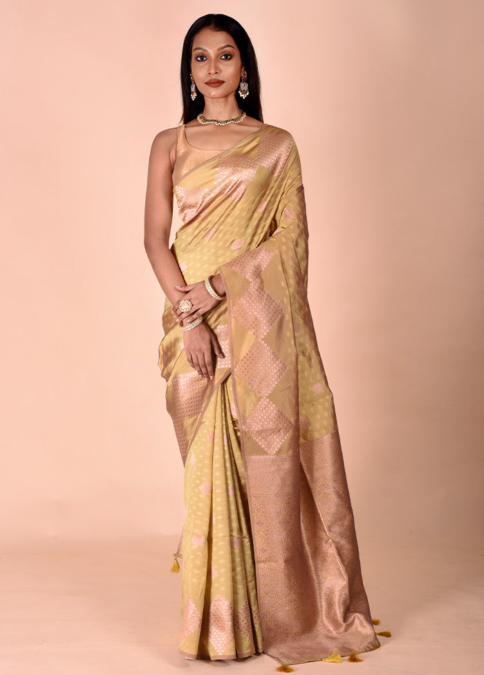 Yellow Kora Silk Saree With Blouse Piece Outlet Wiki