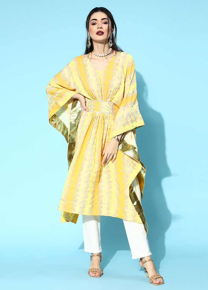 Yellow Readymade Viscose Kurti Buy Cheap For Nice