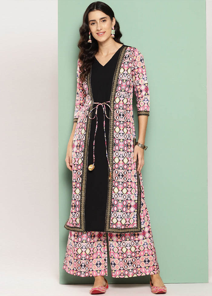 2 Pc Black Readymade Silk Kurti Set In China Sale Online