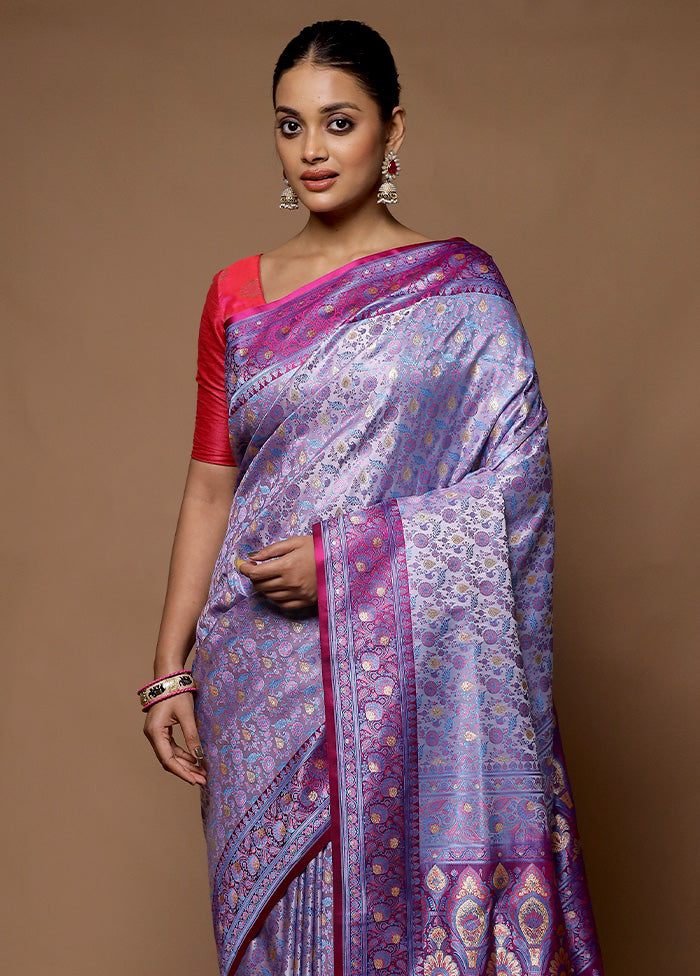 Grey Handloom Tanchoi Pure Silk Saree With Blouse Piece Cheap Sale Finishline