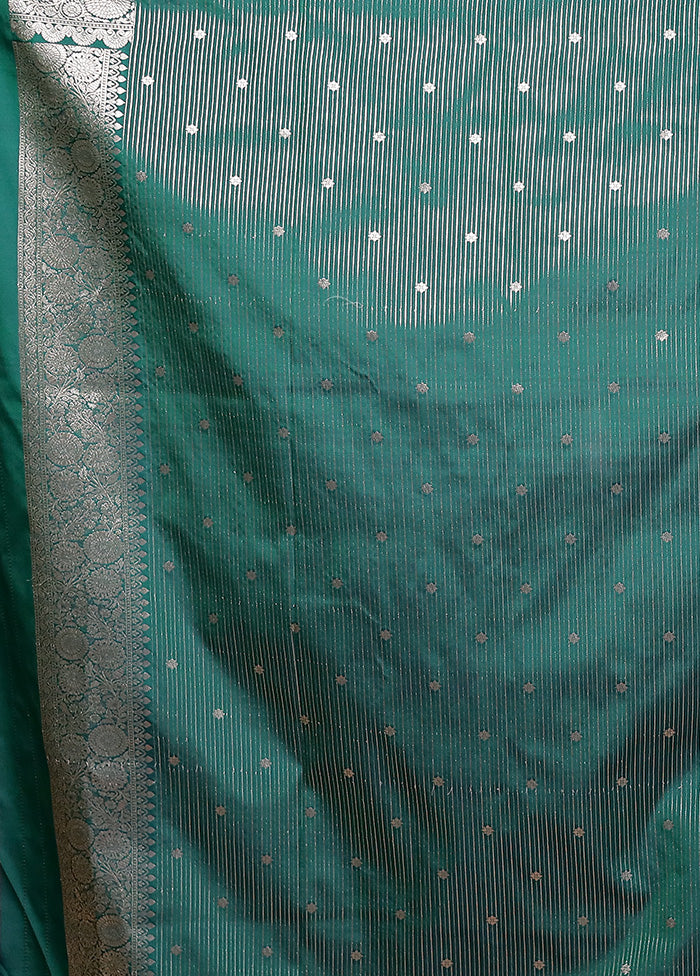 Green Uppada Silk Saree With Blouse Piece Cheap Fashion Style