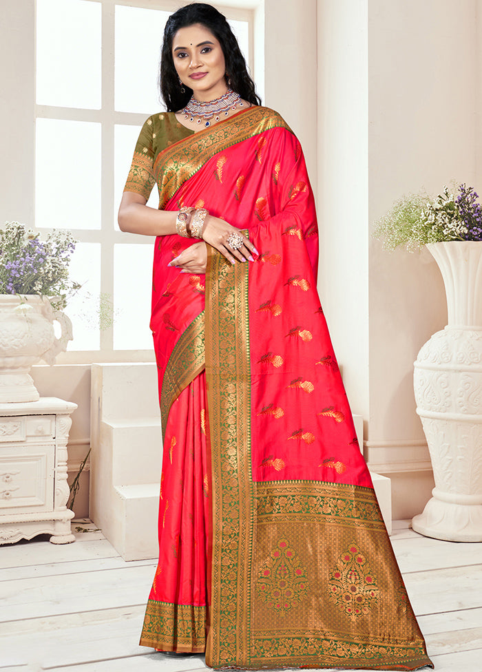 Pink Dupion Silk Saree With Blouse Piece Outlet Release Dates