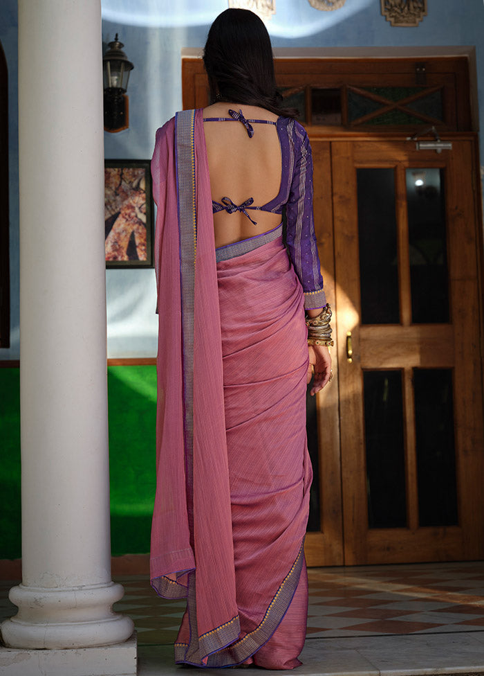 Magenta Dupion Silk Saree With Blouse Piece Free Shipping New Styles