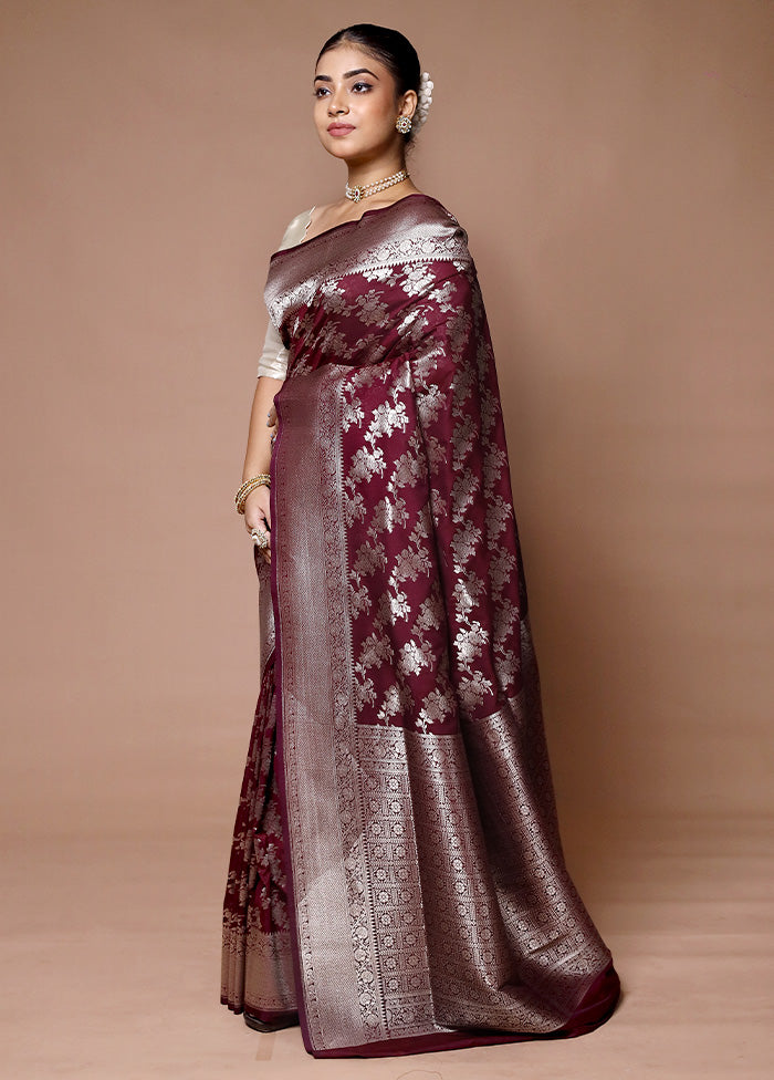 Wine Uppada Silk Saree With Blouse Piece Ebay Cheap Pice