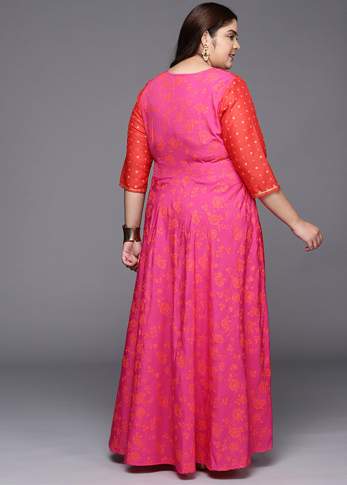 Pink Readymade Silk Indian Dress Free Shipping Sast