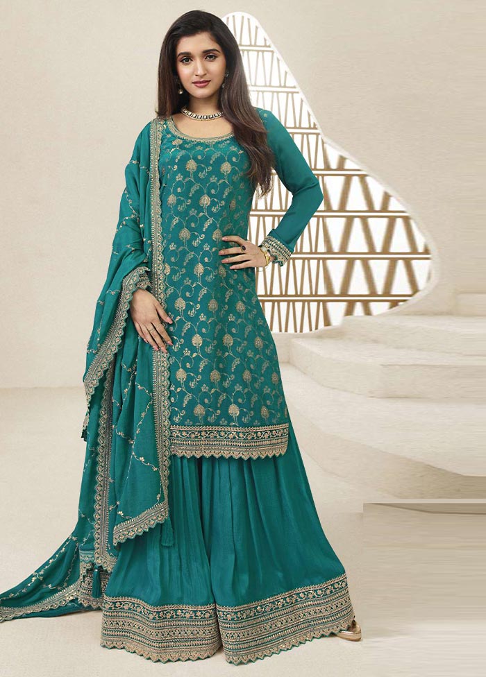 3 Pc Rama Semi Stitched Viscose Suit Set Sale Purchase