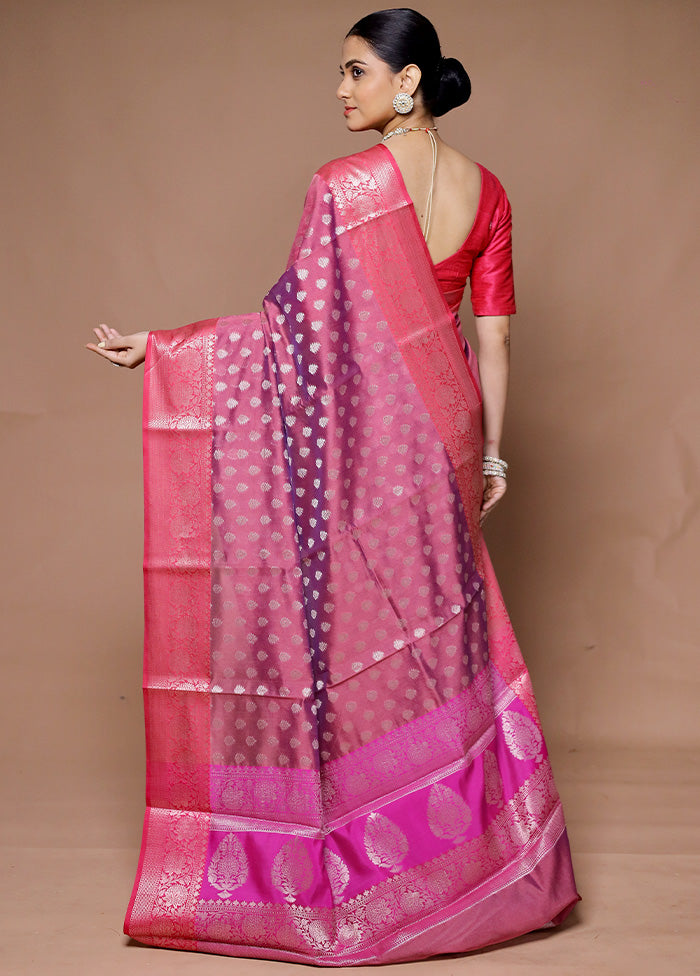 Pink Kora Silk Saree With Blouse Piece Footlocker Pictures Online