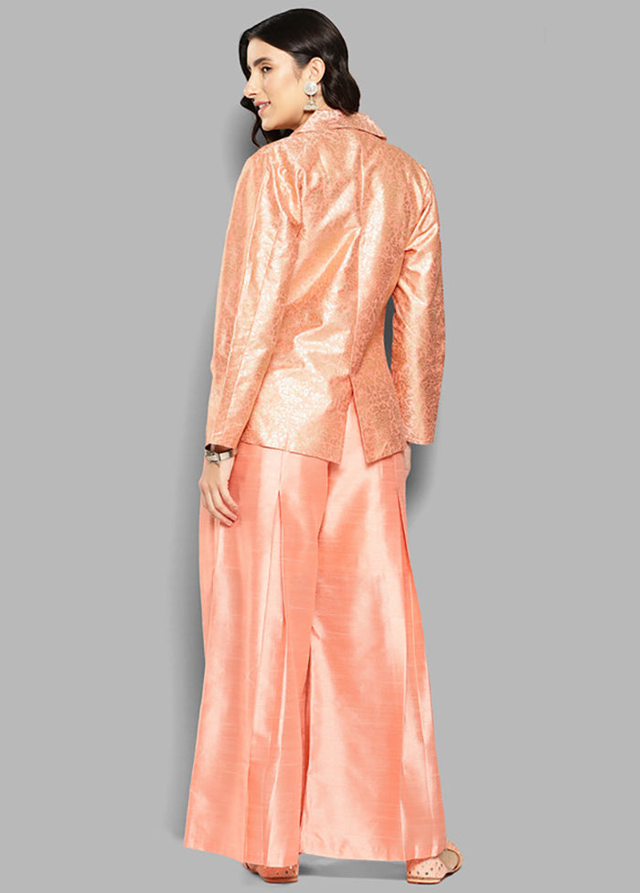 2 Pc Peach Readymade Silk Coat Set Free Shipping In China