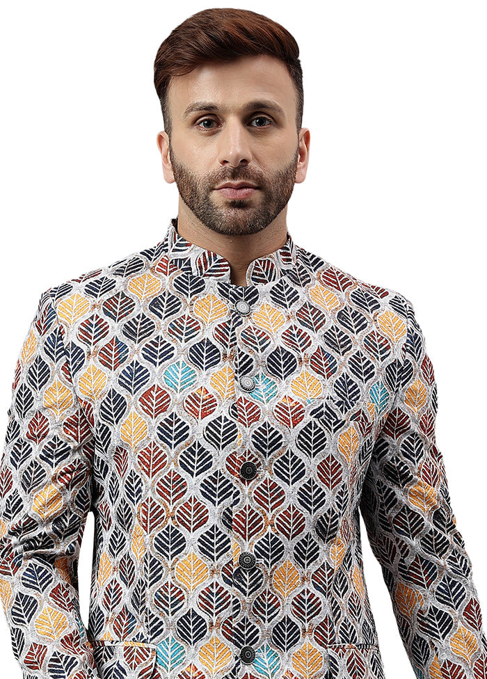 Multicolor Viscose Printed Blazer Cheap Get To Buy