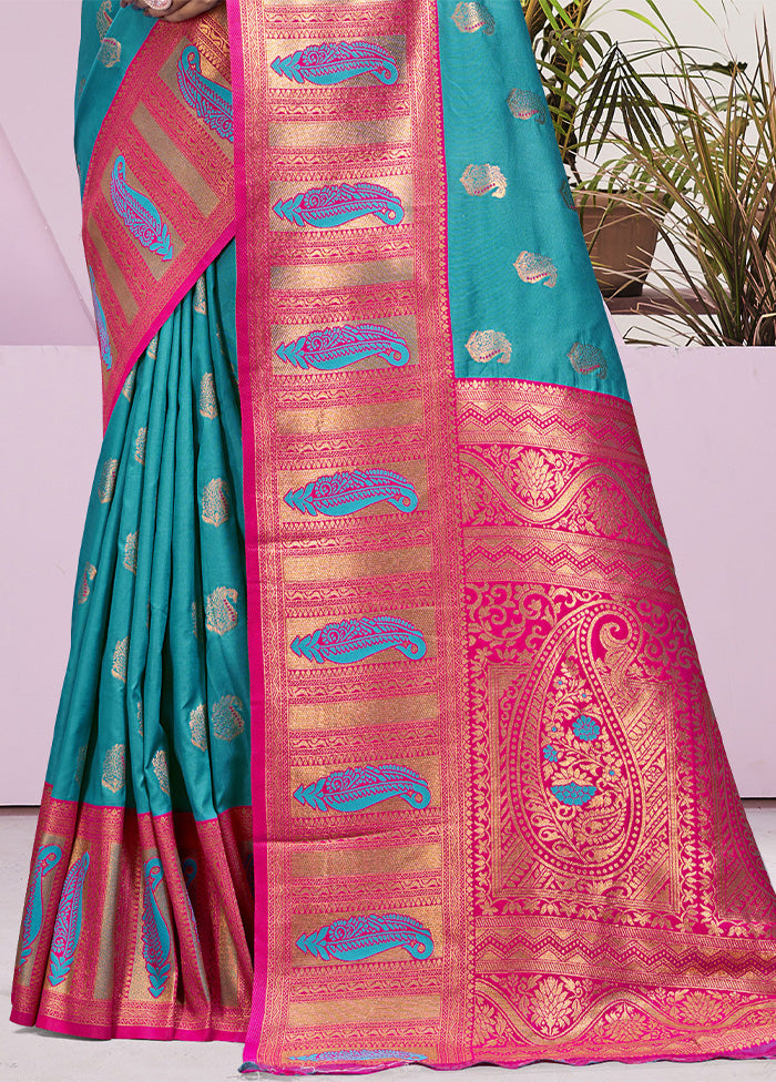 Sky Blue Dupion Silk Saree With Blouse Piece Buy Cheap Huge Surprise