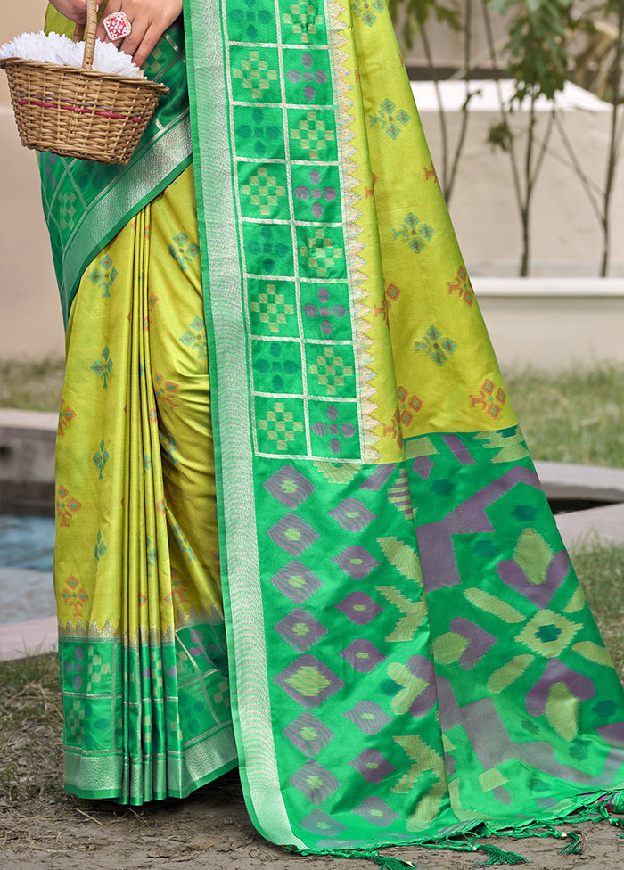 Light Green Spun Silk Saree With Blouse Piece Discount Countdown Package