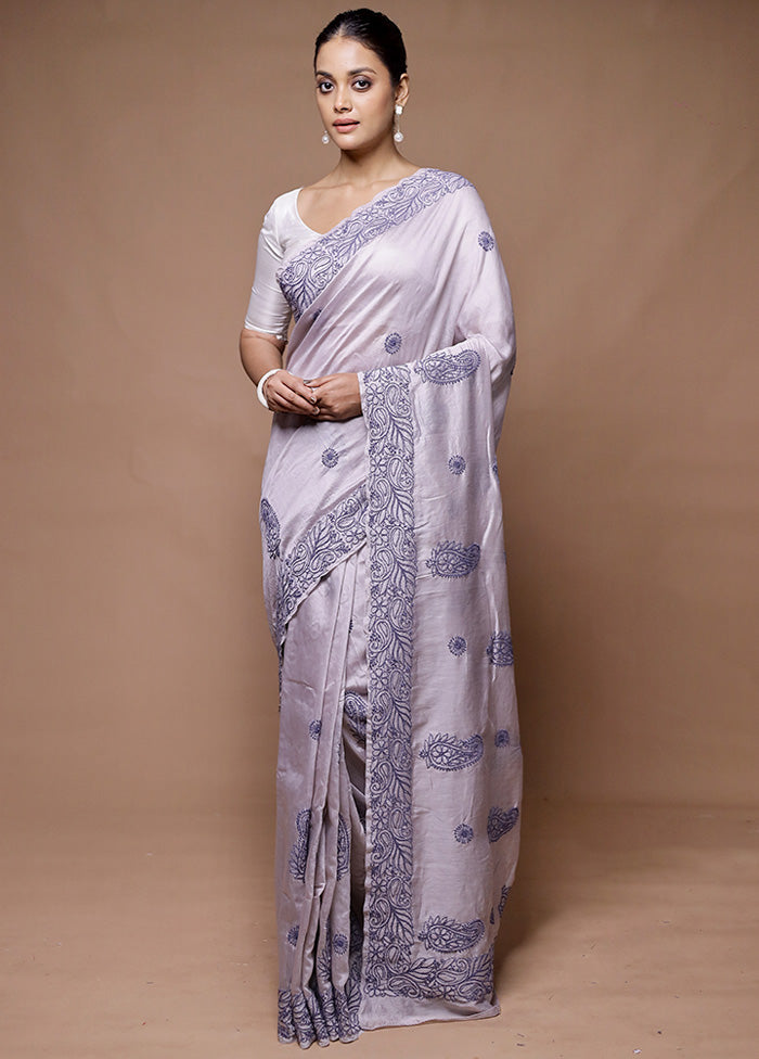 Grey Handloom Pure Cotton Saree With Blouse Piece Cheap Footlocker Finishline