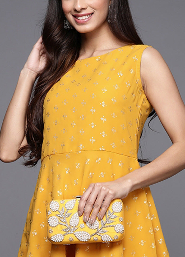 Mustard Readymade Polyester Tunic Cheap Sale Geniue Stockist