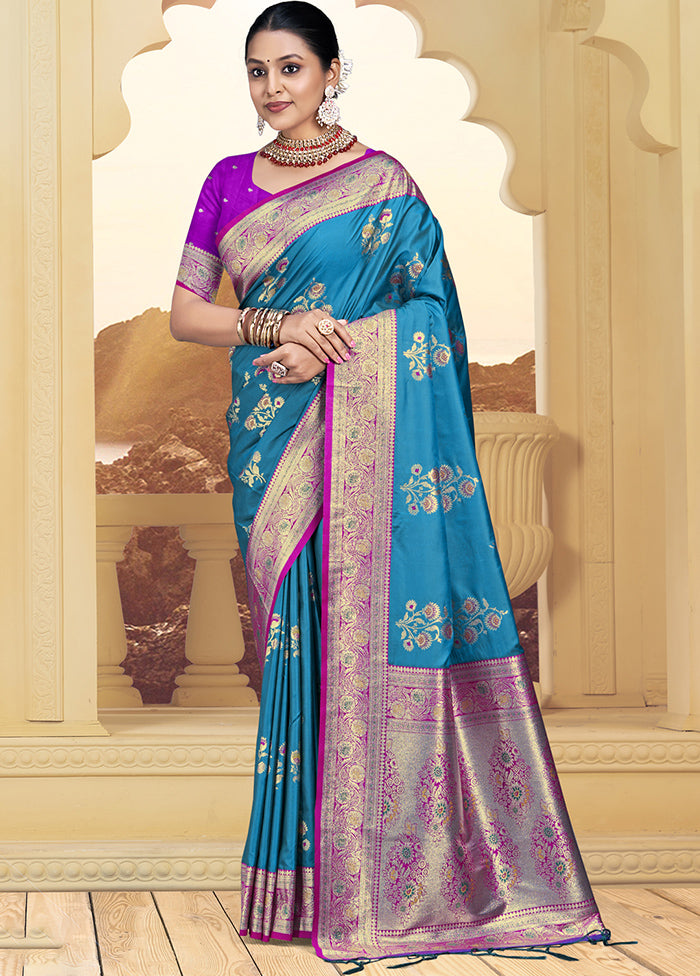 Multicolor Dupion Silk Saree With Blouse Piece Top Quality Sale Online